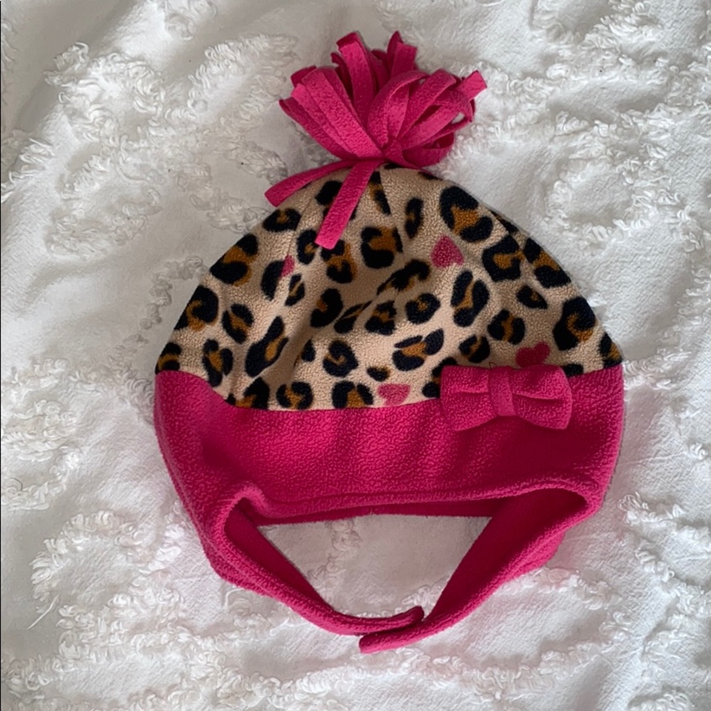 Jumping beans, pink and cheetah print hat